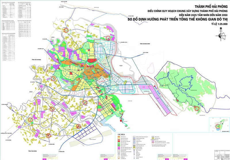 Bản đồ quy hoạch Hải Phòng phái triển không gian đô thị đến năm 2025 tầm nhìn 2050